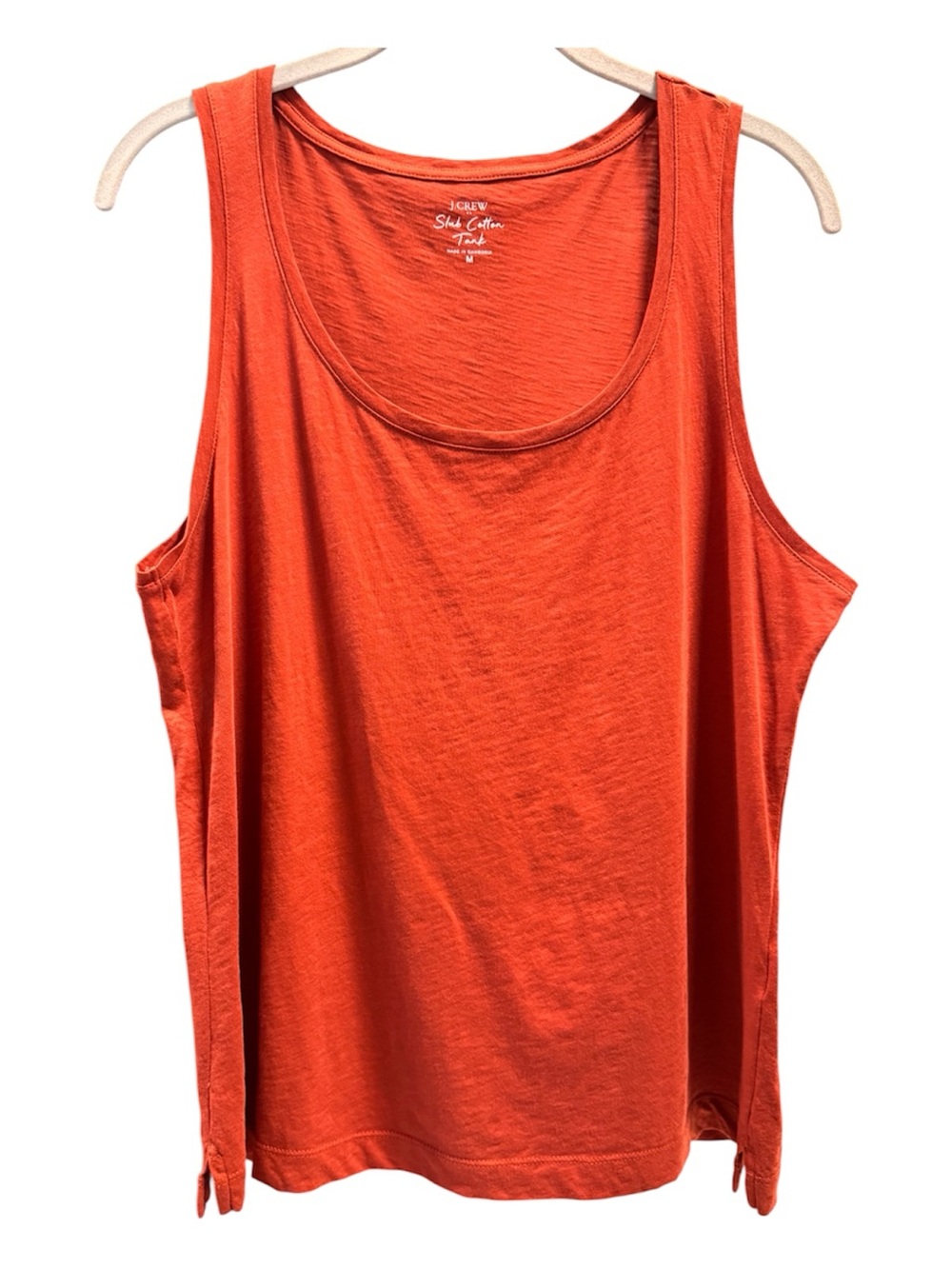 J. Crew Scoop Neck Tank Top in Burnt Orange
